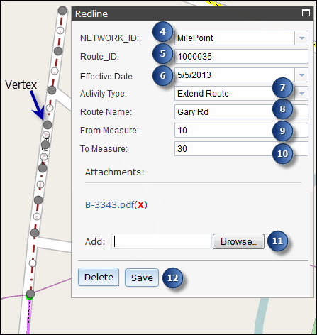 Redline attributes widget Redline attributes widget